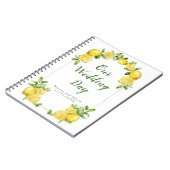 レモイタリアンングリーナリーフレームウェディングプランナー ノートブック (左側)