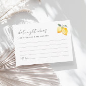 レモイタリアンンズデイトナイトアイディアブライダルシャワー エンクロージャーカード