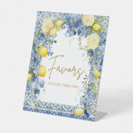 レモイタリアンンタイルブライダルシャワーの恩恵 台座サイン