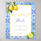 レモイタリアンンブライダルシャワーバブリーバーサインポスター ポスター (正面)