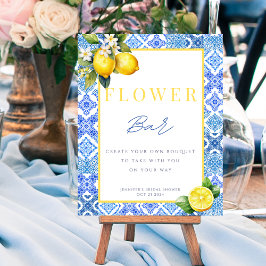 レモイタリアンンブライダルシャワーフラワーバー看板ポスター ポスター