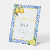 レモイタリアンンブライダルシャワーミモササインポスター 台座サイン (正面)