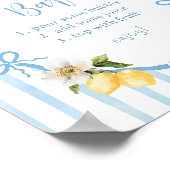 レモイタリアンンブライダルシャワーミモサバーポスター ポスター (角)