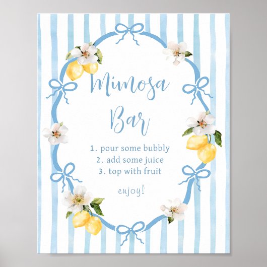 レモイタリアンンブライダルシャワーミモサバーポスター ポスター (正面)