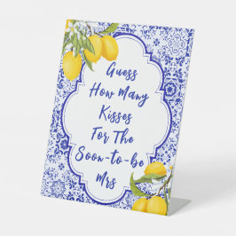 レモイタリアンンブライダルシャワー数の推測キス 台座サイン