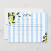 レモイタリアンンブライダルシャワー | レシピカード 招待状 (正面)