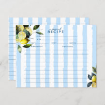 レモイタリアンンブライダルシャワー | レシピカード