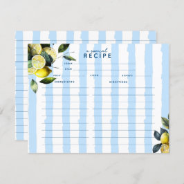 レモイタリアンンブライダルシャワー | レシピカード 招待状