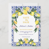 レモイタリアンンブルー地中海のタ結婚イル セーブザデート (正面)