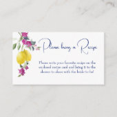 レモイタリアンンブーゲンビリア柑橘系レシピカード エンクロージャーカード (正面)