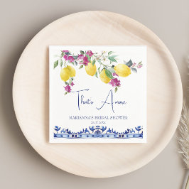 レモイタリアンンブーゲンビリア柑橘類ブライダルシャワー スタンダードカクテルナプキン