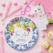 レモイタリアンンブーゲンビリア柑橘類ブライダルシャワー ペーパープレート (パーティー)