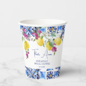 レモイタリアンンブーゲンビリア柑橘類ブライダルシャワー 紙コップ (正面)