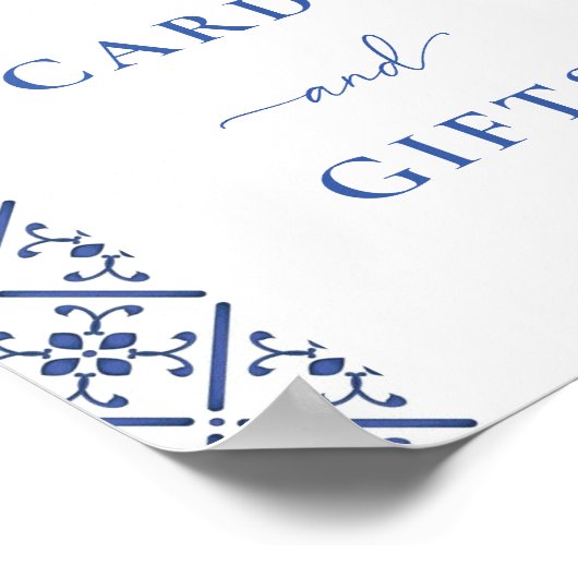 レモイタリアンン地中海のカードとギフトのサイン ポスター (角)