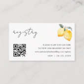 レモイタリアンンQrコー結婚ドのギフトレジストリ エンクロージャーカード (正面)