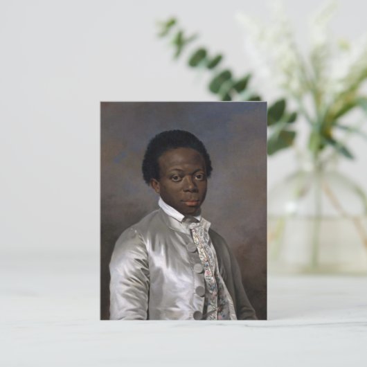 レモインによる刺繍の青少年のポートレート ポストカード (スタンド正面)