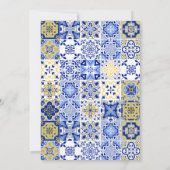 レモエレガントンとブルー地中海の結婚ズ 招待状 (裏面)