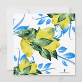 レモエレガントンと葉結婚の 招待状 (裏面)