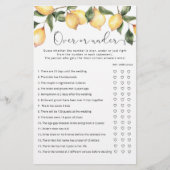 レモエレガントンの上または下のブライダルシャワー (正面)