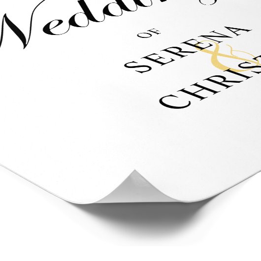 レモエレガントンの結婚歓迎プリント可能 ポスター (角)