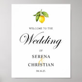 レモエレガントンの結婚歓迎プリント可能 ポスター (正面)