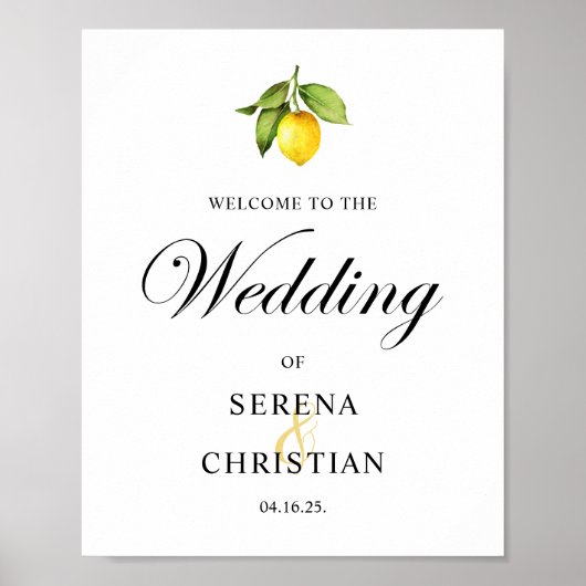 レモエレガントンの結婚歓迎プリント可能 ポスター (正面)