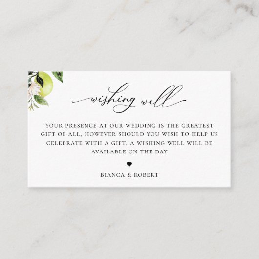 レモエレガントンの結婚願い井戸 エンクロージャーカード (正面)