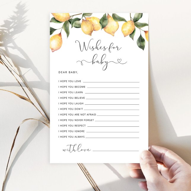 レモエレガントンの赤ちゃんシャワーがベビーカードを願う (クリエイターアップロード済み)