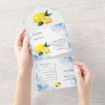 レモエレガントンイエロー&グリーンウォーター結婚カラー