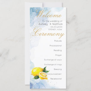 レモエレガントンイエロー&ブルーウォーター結婚カラー