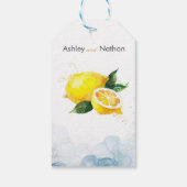 レモエレガントンイエロー&ブルーウォーター結婚カラー ギフトタグ (裏面)