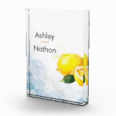 レモエレガントンイエロー&ブルーウォーター結婚カラー フォトブロック (右)