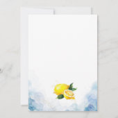 レモエレガントンイエロー&ブルーウォーター結婚カラー 招待状 (裏面)