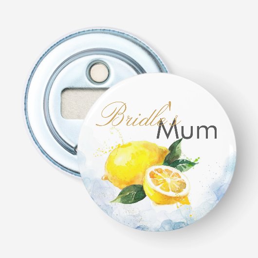 レモエレガントンイエロー&ブルーウォーター結婚カラー 栓抜き (正面)