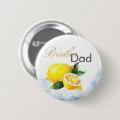 レモエレガントンイエロー&ブルーウォーター結婚カラー 缶バッジ (正面&裏面)