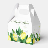 レモエレガントングリーンリーブロッサムブライダルシャワー フェイバーボックス (裏面サイド)