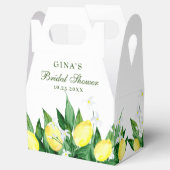 レモエレガントングリーンリーブロッサムブライダルシャワー フェイバーボックス (オープン)