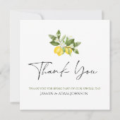 レモエレガントングリー結婚ズ・サンキュー サンキューカード (正面)