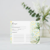 レモエレガントングローブ |ブライダルシャワーレシピカード エンクロージャーカード (スタンド正面)