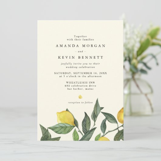 レモエレガントンシトラスグ結婚リーズ 招待状 (スタンド正面)