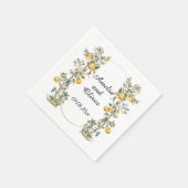 レモエレガントンスの結婚フローラ スタンダードカクテルナプキン (角)