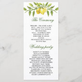 レモエレガントンズの結婚グリーンリーの儀式 プログラム (裏面)