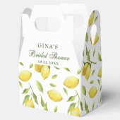 レモエレガントンズウォーターカラーグリーナリーブライダルシャワー フェイバーボックス (オープン)