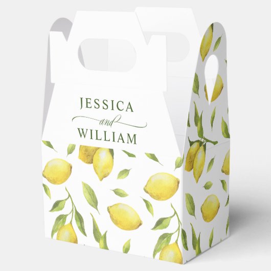 レモエレガントンズウォーターカラー結婚グリーナリー フェイバーボックス (オープン)