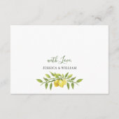 レモエレガントンズウォーターカラー緑結婚園詳細 エンクロージャーカード (裏面)