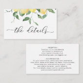 レモエレガントンズウォーター結婚カラー詳細 エンクロージャーカード (正面/裏面)