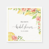 レモエレガントンズグリーナリーブライダルシャワーナプキンス スタンダードカクテルナプキン (正面)