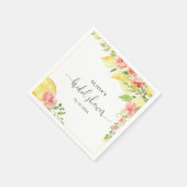 レモエレガントンズグリーナリーブライダルシャワーナプキンス スタンダードカクテルナプキン (角)