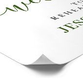 レモエレガントンズグリーンリハーサルディナーウェルカム ポスター (角)