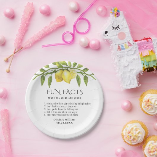 レモエレガントンズグリーンリーおもしろいの事実結婚の ペーパープレート (パーティー)